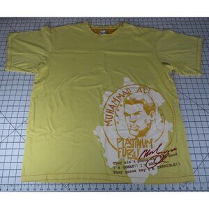 Platinum FUBU Muhammad Ali Limited Edition Mens' Size XXL Yellow Heavy T-Shirt